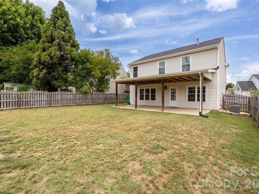 9535 Forest Path Drive, Charlotte, NC 28269.  MLS# CAR4388115, YatesRealty ID 30726. Back of home
