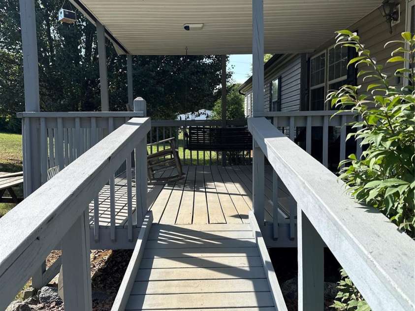 2567 Peeler Road, Vale, NC 28168.  MLS# CAR4389141, YatesRealty ID 30730. Ramp to front porch