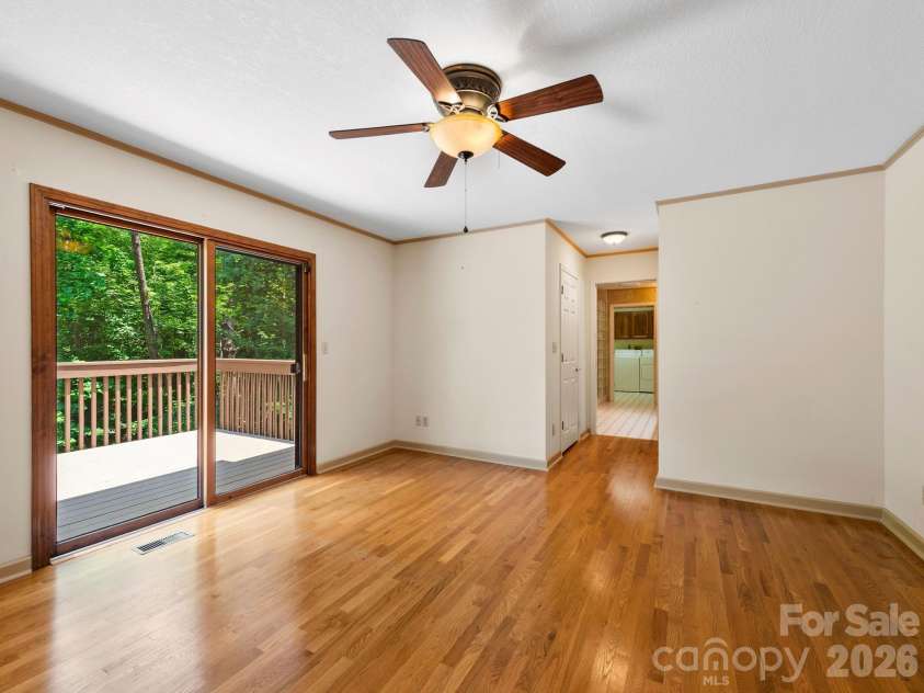 11 Robin Lane, Weaverville, NC 28787.  MLS# CAR4392260, YatesRealty ID 30744. Primary BR Opens to Deck