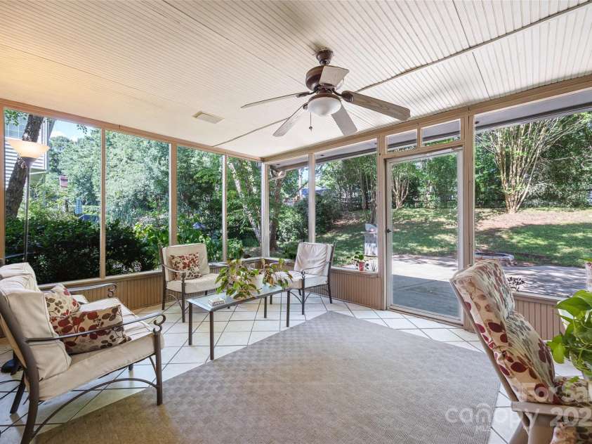 7029 Scuppernong Court, Charlotte, NC 28215.  MLS# CAR4277140, YatesRealty ID 30747. Screened Porch