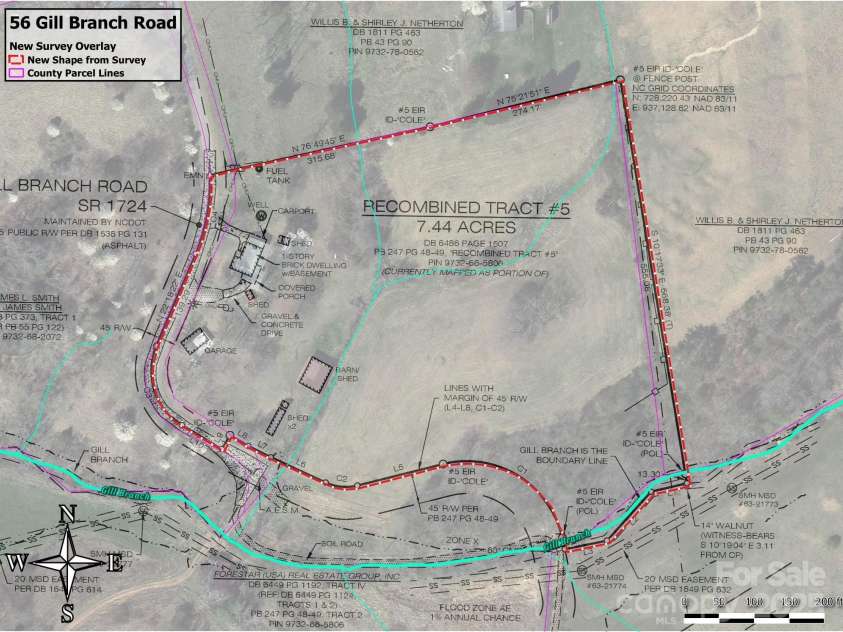 56 Gill Branch Road, Weaverville, NC 28787.  MLS# CAR4270678, YatesRealty ID 3075. New survey severs the original 50+ acres from this lot.