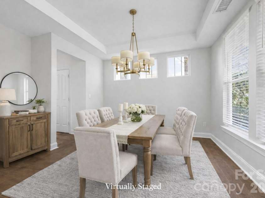 15725 Chipping Drive, Huntersville, NC 28078.  MLS# CAR4335017, YatesRealty ID 3076. Virtually staged dining room