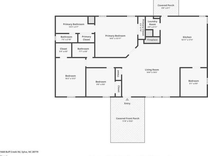 1668 Buff Creek Road, Sylva, NC 28779.  MLS# CAR4394076, YatesRealty ID 30761. 