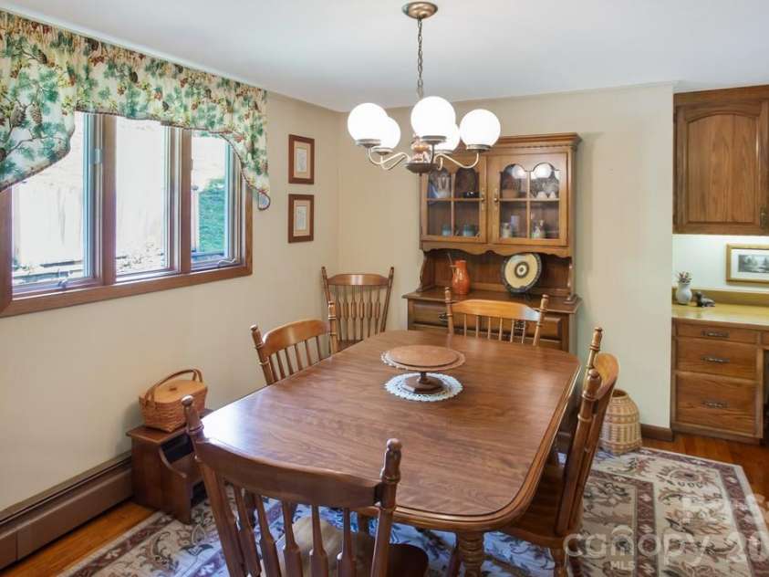 293 Dillardtown Road, Sylva, NC 28779.  MLS# CAR4392955, YatesRealty ID 30775. Dining area with built in home office space