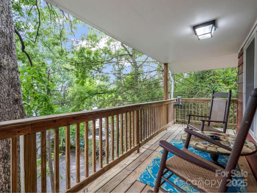 6 Delano Road, Asheville, NC 28805.  MLS# CAR4287073, YatesRealty ID 30799. Morning coffee? Evening drinks? This porch is the place!