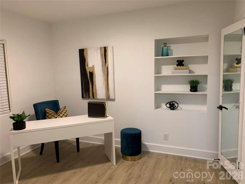 2524 Pickway Drive, Charlotte, NC 28269.  MLS# CAR4330657, YatesRealty ID 3080.  Bedroom #2- setup as an office. Great if you work remotely.