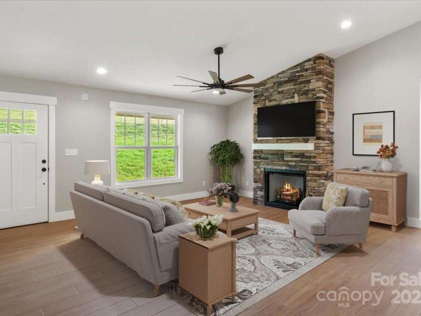 632 Morlin Acres Drive, Marshall, NC 28753.  MLS# CAR4264101, YatesRealty ID 30816. Virtually Staged Living Area