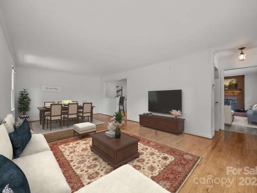 241 Stonewall Road, Salisbury, NC 28144.  MLS# CAR4283496, YatesRealty ID 30822. Virtually Staged living/dining room