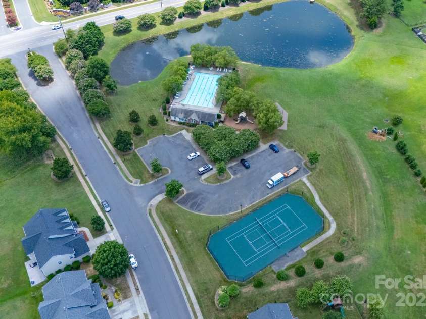 2205 Harding Place, Indian Trail, NC 28079.  MLS# CAR4279210, YatesRealty ID 30823. Aerial of Amenity Center