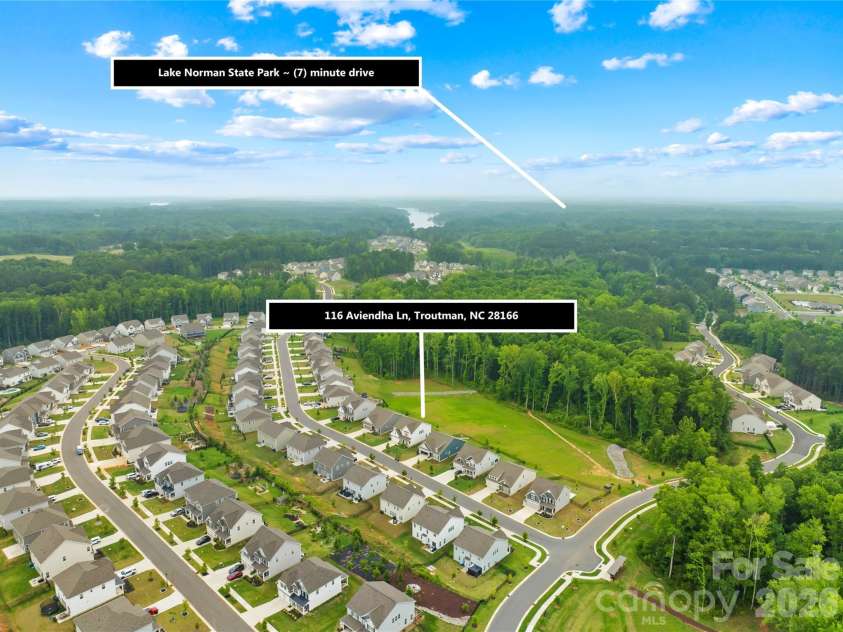116 Aviendha Lane, Troutman, NC 28166.  MLS# CAR4392002, YatesRealty ID 30849. Wooded views