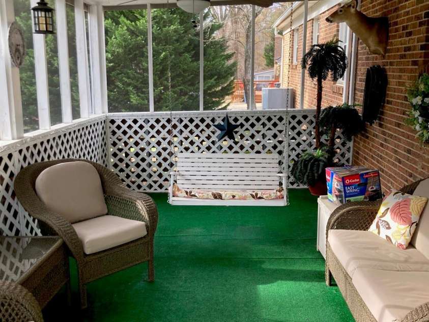 9608 Sunway Drive, Mint Hill, NC 28227.  MLS# CAR4207982, YatesRealty ID 3085. Screened Back Porch