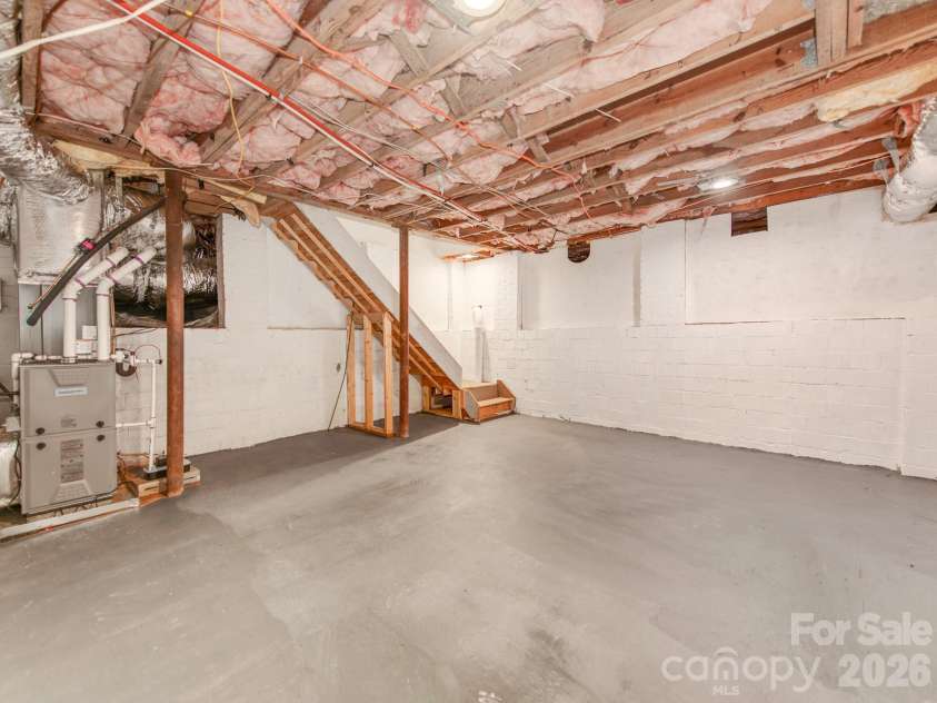2907 Park Road, Charlotte, NC 28209.  MLS# CAR4390579, YatesRealty ID 30860. Partially Finished Basement for More Storage or Wine Cellar