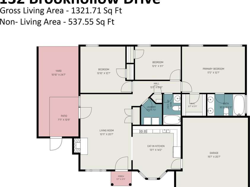 132 Brookhollow Drive, Mount Holly, NC 28120.  MLS# CAR4392675, YatesRealty ID 30868. 