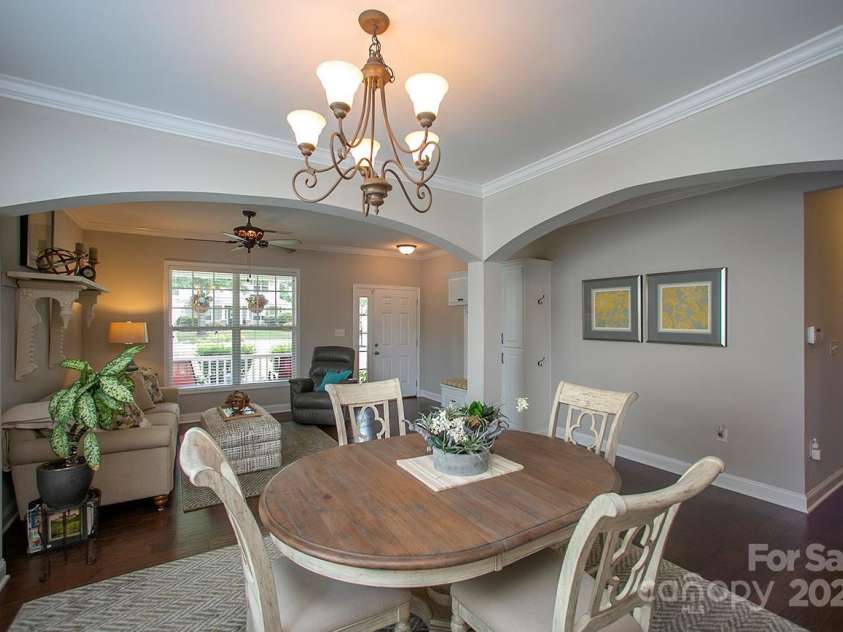 3015 Semmes Lane, Indian Trail, NC 28079.  MLS# CAR4284326, YatesRealty ID 30875. Your new 12 1/2-foot by 10-foot dining room can easily host a 10-person table for Thanksgiving.