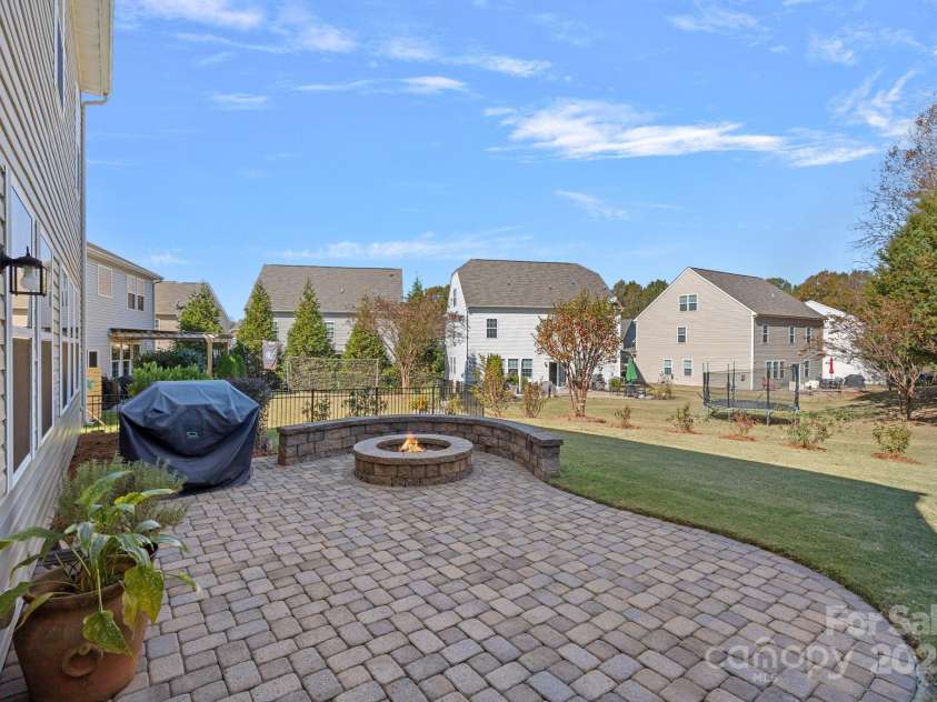 1349 Bridgeford Drive, Huntersville, NC 28078.  MLS# CAR4320318, YatesRealty ID 30883. Oversized Paver Patio with Firepit
