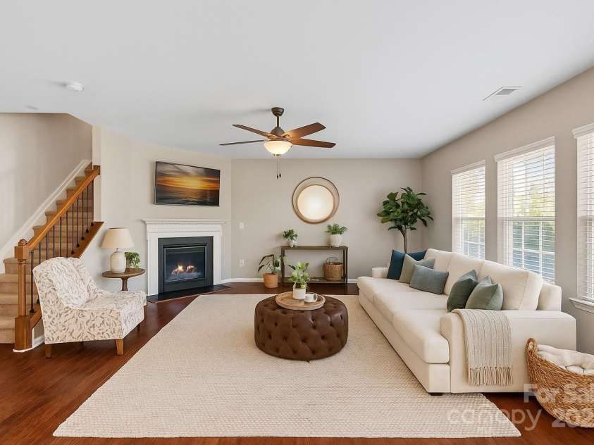 1349 Bridgeford Drive, Huntersville, NC 28078.  MLS# CAR4320318, YatesRealty ID 30883. Virtually Staged Great Room