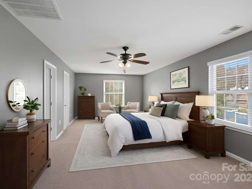 1349 Bridgeford Drive, Huntersville, NC 28078.  MLS# CAR4320318, YatesRealty ID 30883. Virtually Staged Secondary Oversized Bedroom, could be second primary.