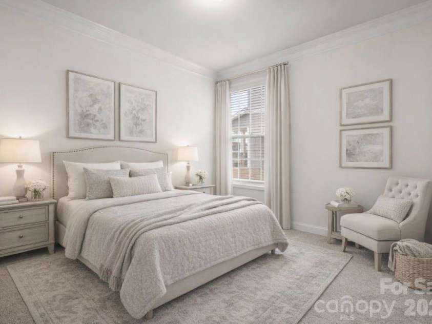 2015 Saddlebred Drive, Iron Station, NC 28080.  MLS# CAR4338671, YatesRealty ID 3089. Bed 1: guest room-main level, virtually staged