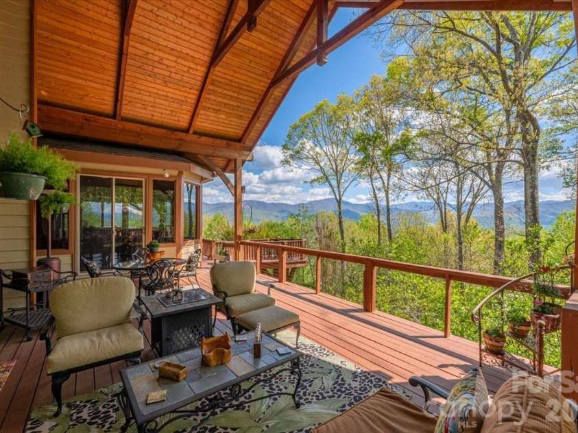 1108 Rocky Knob Road, Waynesville, NC 28786.  MLS# CAR4371644, YatesRealty ID 30890. Arts & Crafts Deck
