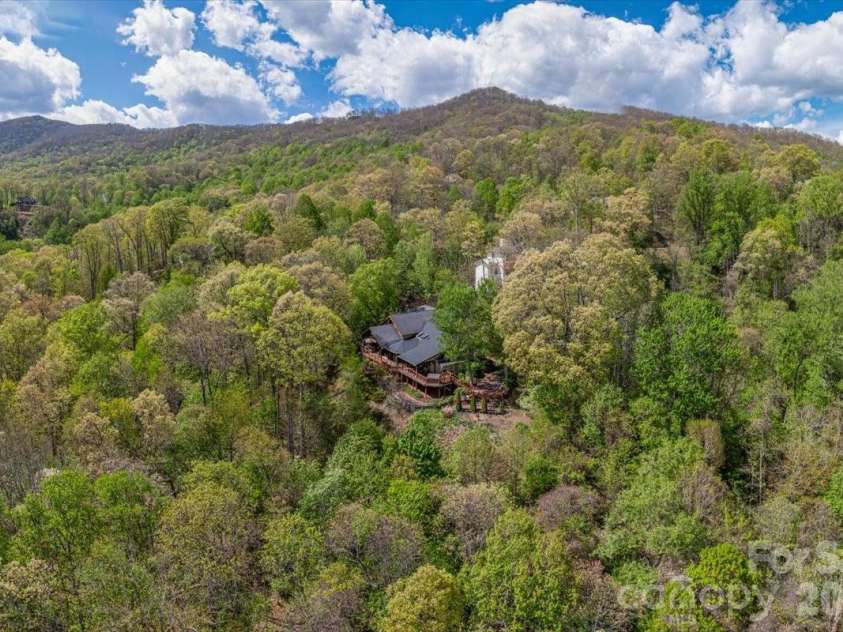1108 Rocky Knob Road, Waynesville, NC 28786.  MLS# CAR4371644, YatesRealty ID 30890. Drone shot