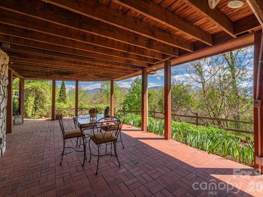 1108 Rocky Knob Road, Waynesville, NC 28786.  MLS# CAR4371644, YatesRealty ID 30890. Lower level patio