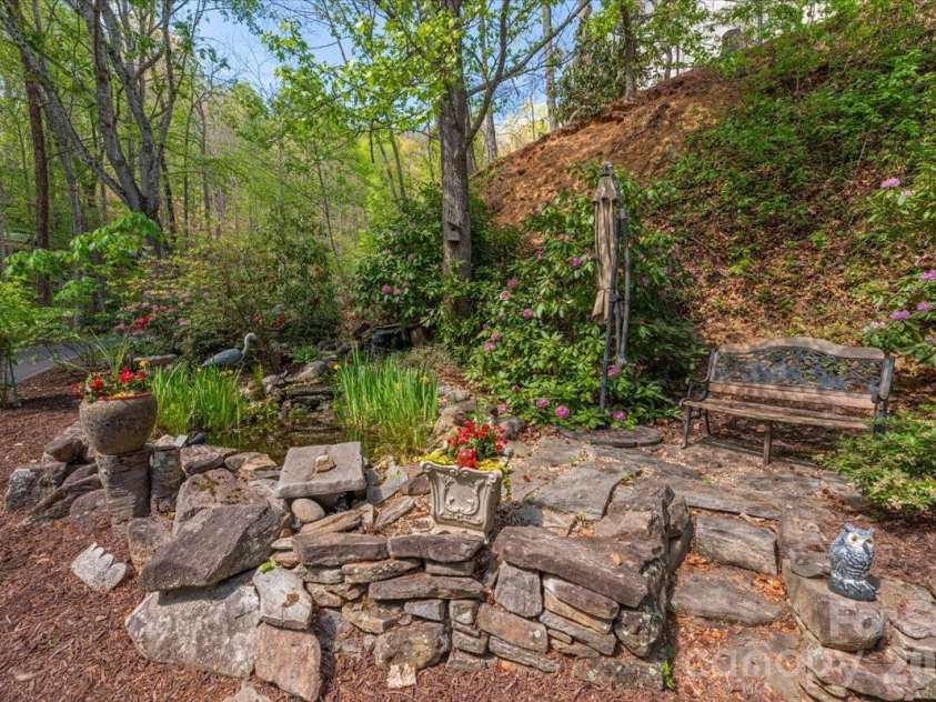 1108 Rocky Knob Road, Waynesville, NC 28786.  MLS# CAR4371644, YatesRealty ID 30890. Second water feature