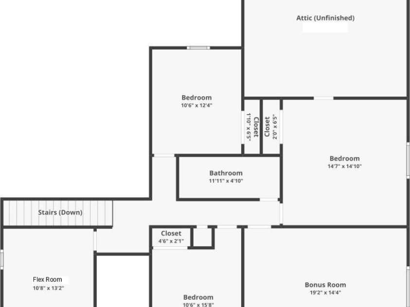 134 Lake Spring Loop, Mooresville, NC 28117.  MLS# CAR4307045, YatesRealty ID 30892. Second Floor Plan