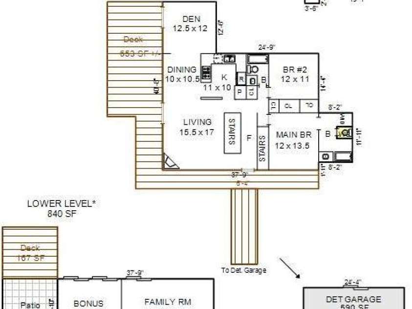 56 Guque Court, Brevard, NC 28712.  MLS# CAR4391612, YatesRealty ID 30909. Floor plan