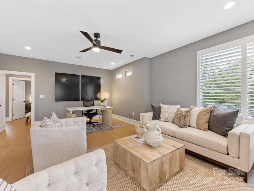 2208 Parson Street, Charlotte, NC 28205.  MLS# CAR4282025, YatesRealty ID 30926. 4th bedroom staged as bonus/media room large walk in closet