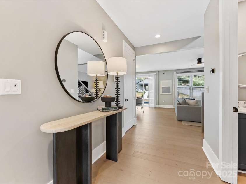 2208 Parson Street, Charlotte, NC 28205.  MLS# CAR4282025, YatesRealty ID 30926. Large foyer leads to open living/dining/kitchen