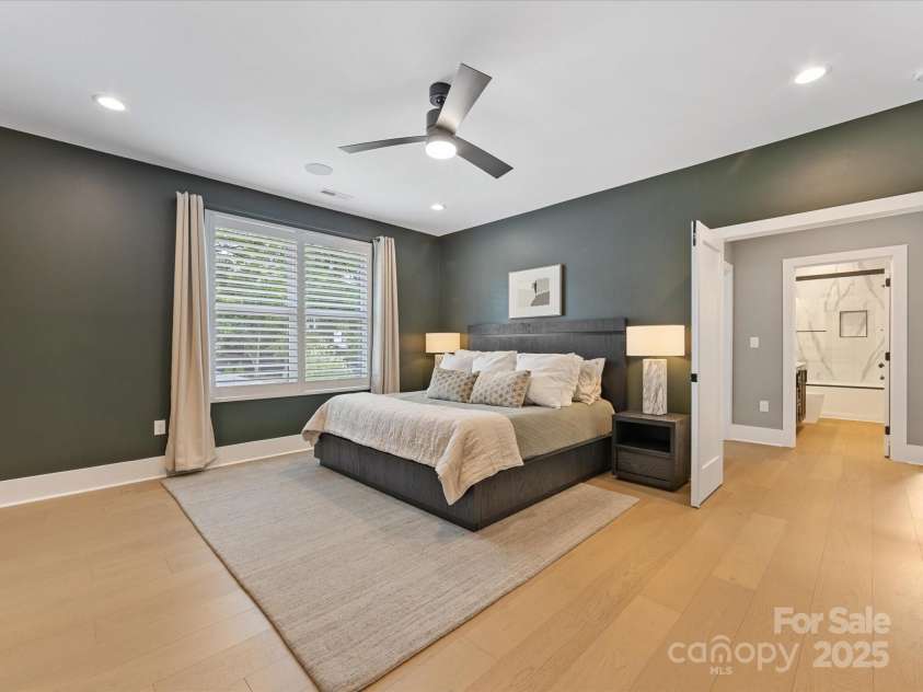 2208 Parson Street, Charlotte, NC 28205.  MLS# CAR4282025, YatesRealty ID 30926. Primary ensuite with large walk in closet and built in dresser