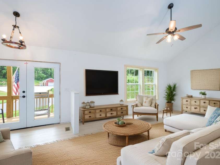 1036 Williamsburg Drive, Lenoir, NC 28645.  MLS# CAR4274477, YatesRealty ID 30931. Virtual staging in living room.