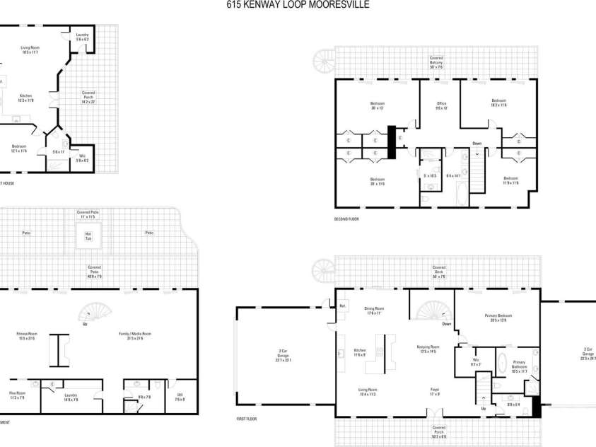 615 Kenway Loop, Mooresville, NC 28117.  MLS# CAR4390564, YatesRealty ID 30936. Floor Plan and Dimensions