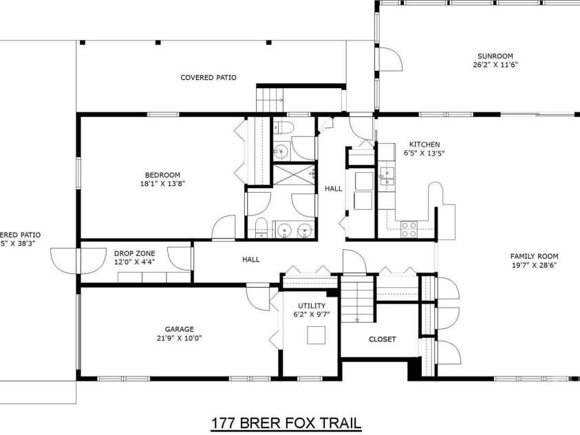 177 Brer Fox Trail, Troutman, NC 28166.  MLS# CAR4284185, YatesRealty ID 30946. Lower Level Floor Plan