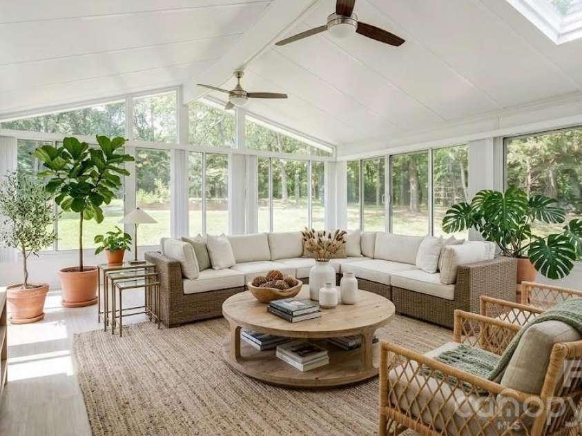 10314 Rougemont Lane, Charlotte, NC 28277.  MLS# CAR4375899, YatesRealty ID 30954. Virtually Staged Sunroom