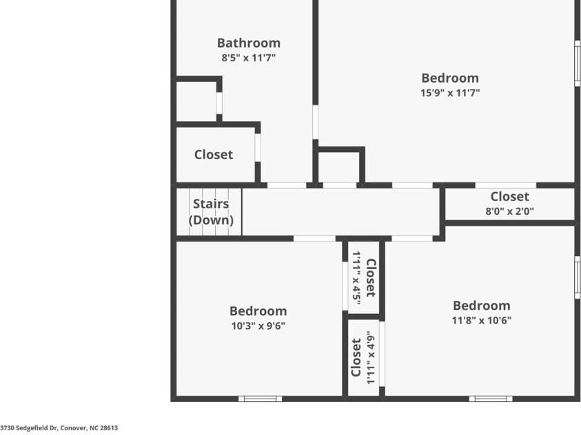 3730 Sedgefield Drive, Conover, NC 28613.  MLS# CAR4362966, YatesRealty ID 30959. 