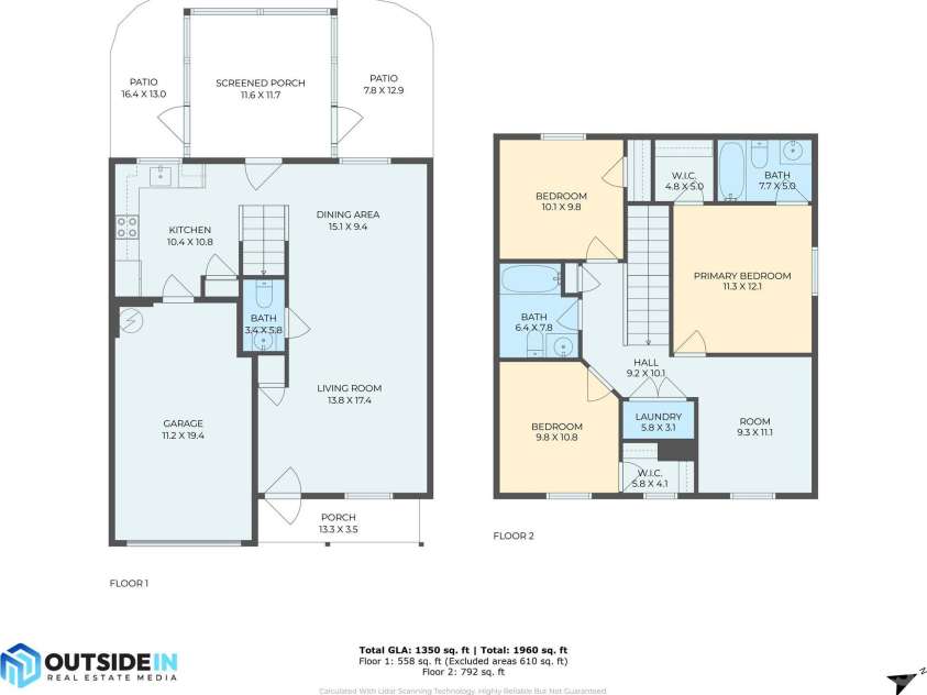 8 Ringed Teal Court, Arden, NC 28704.  MLS# CAR4289804, YatesRealty ID 30967. Floor plan with approximate square Feet