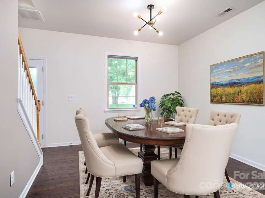 8 Ringed Teal Court, Arden, NC 28704.  MLS# CAR4289804, YatesRealty ID 30967. Virtually staged dinning room