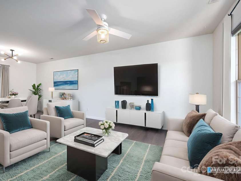 8 Ringed Teal Court, Arden, NC 28704.  MLS# CAR4289804, YatesRealty ID 30967. Virtually staged living room style 2