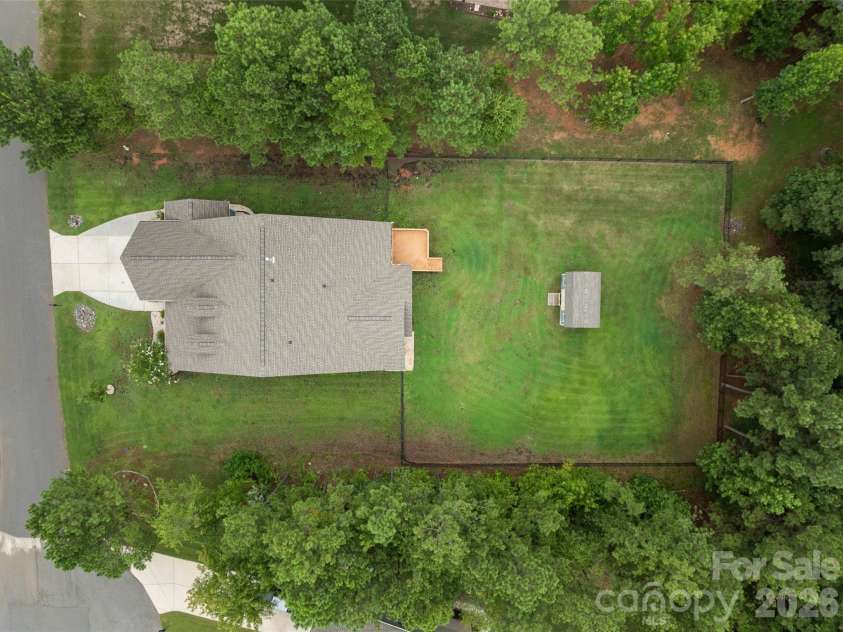 5299 Admirals Landing, Lancaster, SC 29720.  MLS# CAR4335970, YatesRealty ID 30974. Ariel View of large fenced lot
