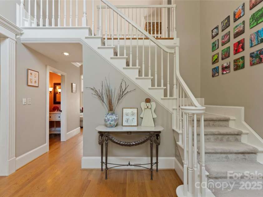 18600 River Falls Drive, Davidson, NC 28036.  MLS# CAR4231533, YatesRealty ID 30985. Enter into a Two Story Foyer and Front Staircase with the Office to the right and Dining Room to the left. There's a hidden back staircase as well.