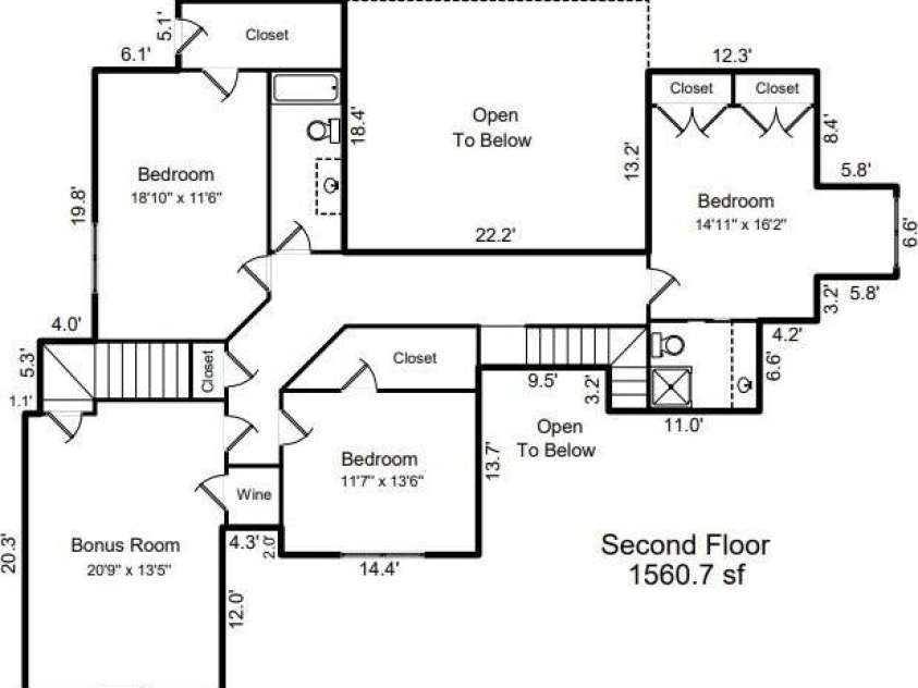 18600 River Falls Drive, Davidson, NC 28036.  MLS# CAR4231533, YatesRealty ID 30985. Second Floor