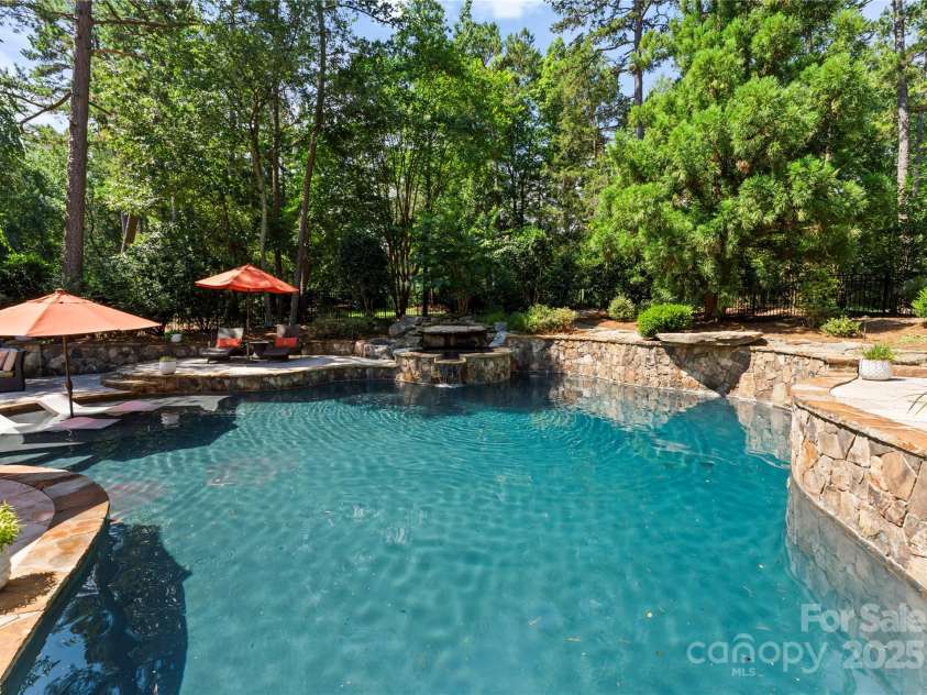 18600 River Falls Drive, Davidson, NC 28036.  MLS# CAR4231533, YatesRealty ID 30985. This beautiful salt water pool is large enough for swimming laps.