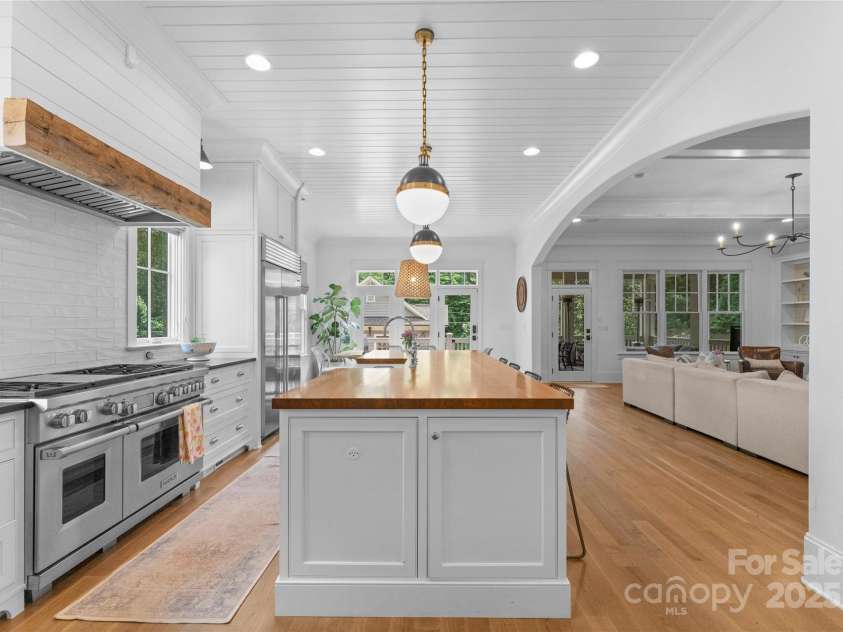 2941 Forest Park Drive, Charlotte, NC 28209.  MLS# CAR4265458, YatesRealty ID 31006. Kitchen boasts Wolf Range and Subzero fridge.