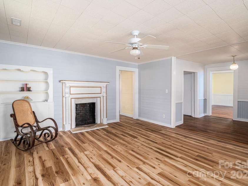 5746 Casar Road, Casar, NC 28020.  MLS# CAR4284690, YatesRealty ID 31027. Living room with built-it.