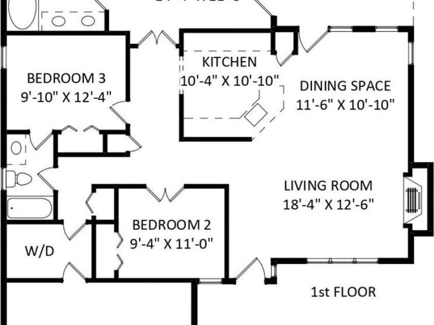 4222 Huntmeadow Drive, Charlotte, NC 28269.  MLS# CAR4282648, YatesRealty ID 31031. Floor Plan