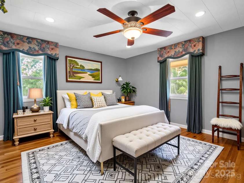 430 Mag Sluder Road, Alexander, NC 28701.  MLS# CAR4286393, YatesRealty ID 31033. Primary Bedroom Virtually Staged