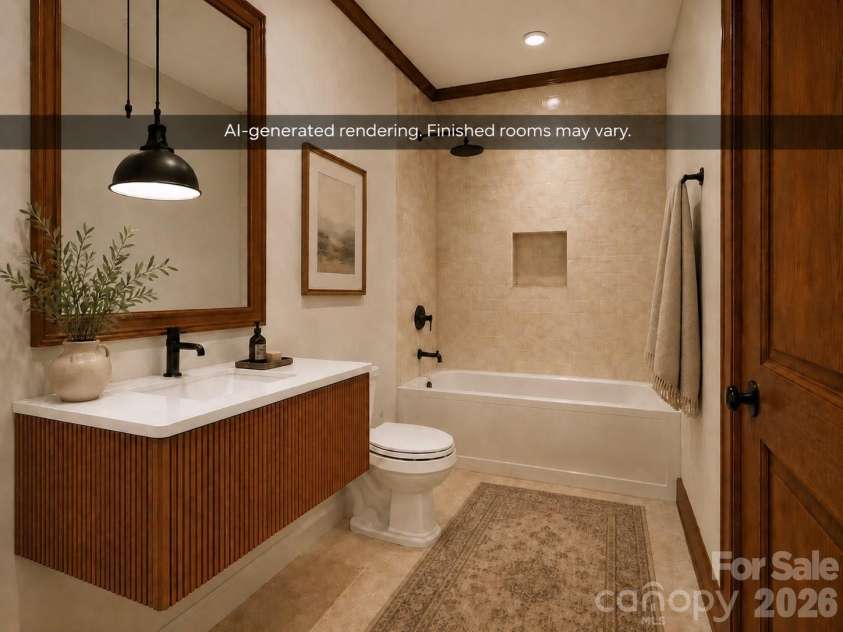 9208 Flying Eagle Lane, Charlotte, NC 28278.  MLS# CAR4397874, YatesRealty ID 31033. Full Bath AI Render Potenital