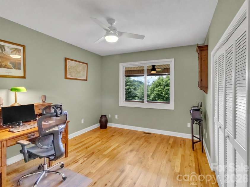 99 Mary Gray Drive, Clyde, NC 28721.  MLS# CAR4389889, YatesRealty ID 31036. 3rd Bedroom/Office on Main Level