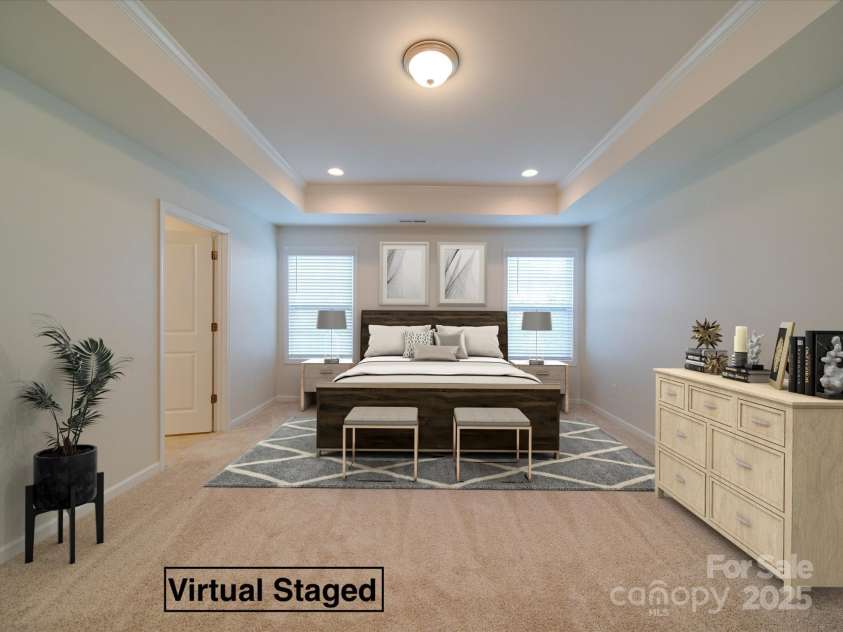 3022 Burnello Court, Iron Station, NC 28080.  MLS# CAR4256845, YatesRealty ID 31040. Primary Bedroom Virtual Staged